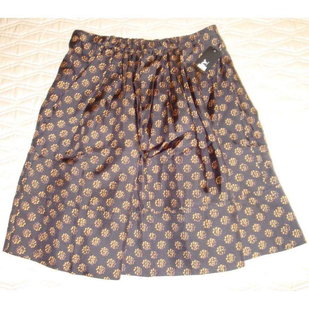 DKNY printed silk skirt